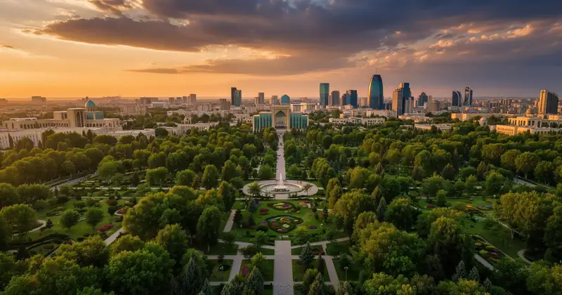 Toshkent bog‘lari bo‘ylab 360° sayohat — tashkentparks.uz saytining ko‘rinishi